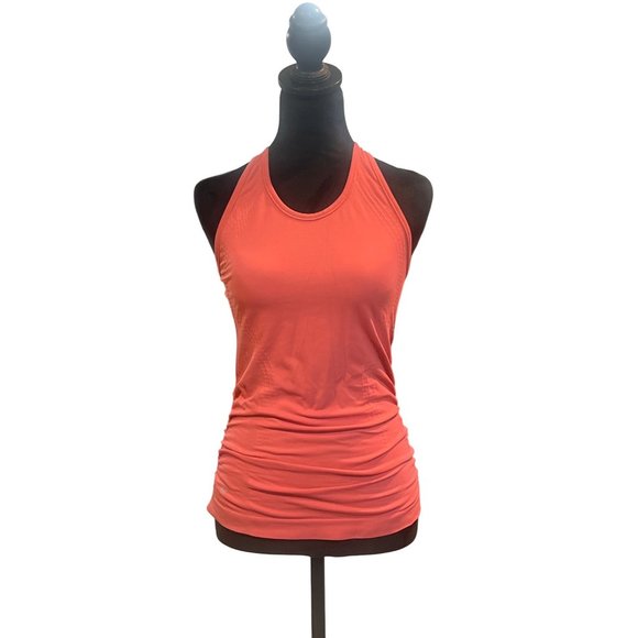 Athleta Speedlight Seamless Tank Top Coral Racerback S - Picture 2 of 7